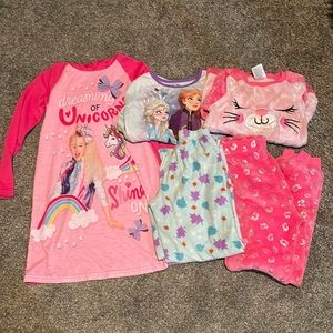 Lot of Girls size 8 PJs
